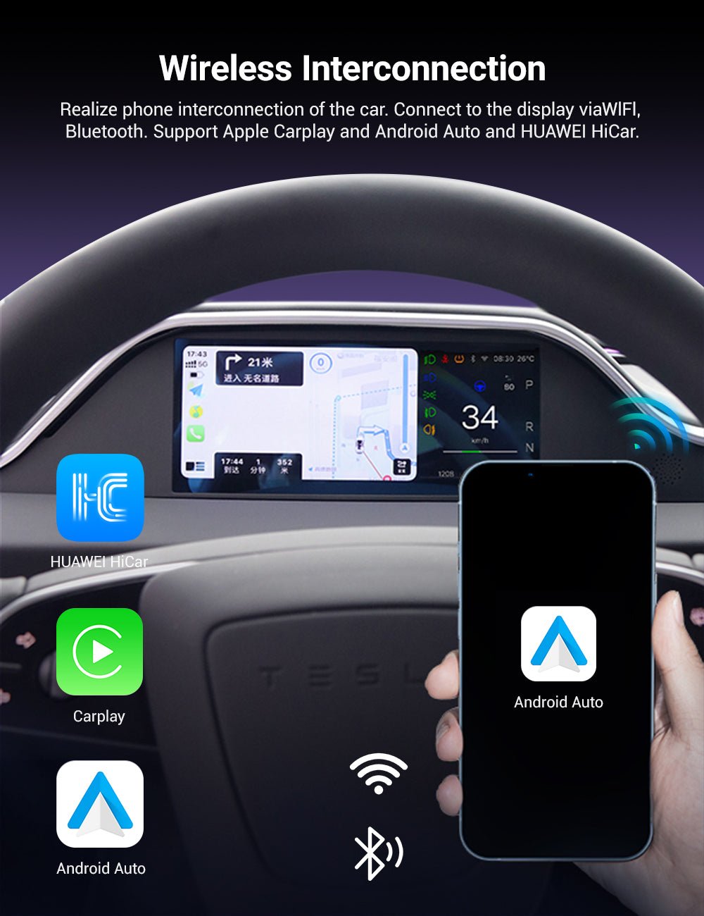 TESERY 8.9" Dashboard Display for Tesla Model 3/Y