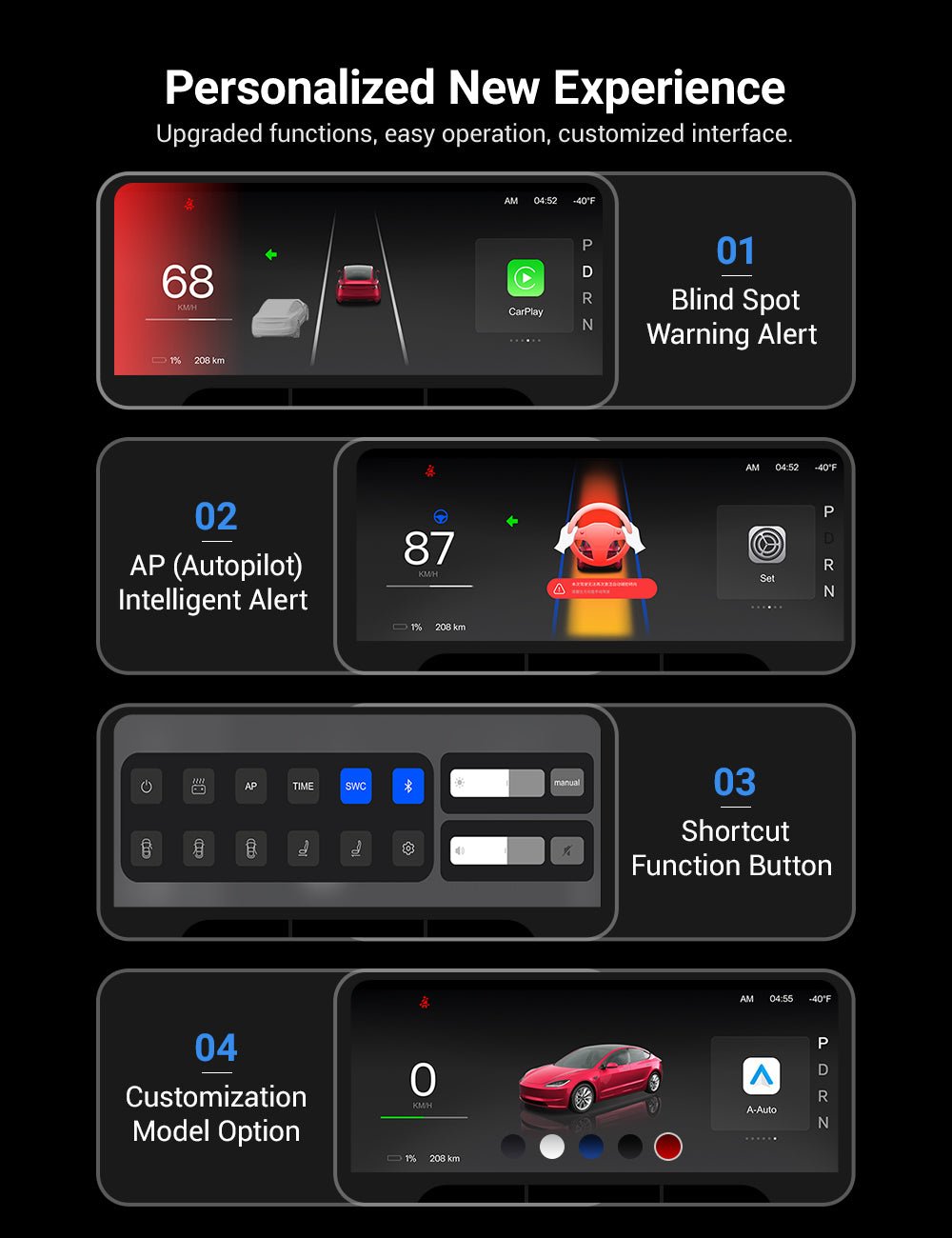 TESERY 8.9" Dashboard Display for Tesla Model 3/Y